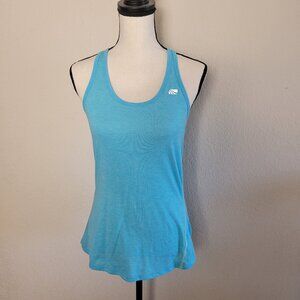 Marika tek Womens Racerback Tank Top Medium Blue Sleeveless Dry-Wik Tee